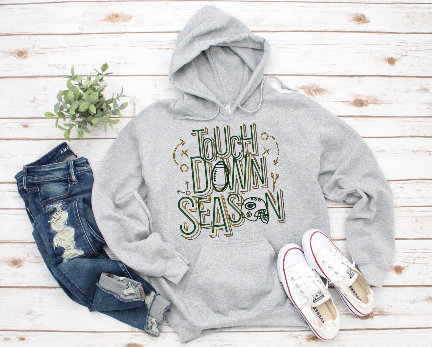 Gray Green Hoodie Etsy