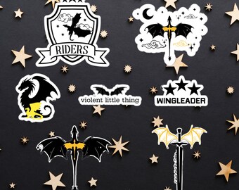 Fourth Wing Stickers: Tairn, Andarna, Booktok Fantasy Vinyl Sticker