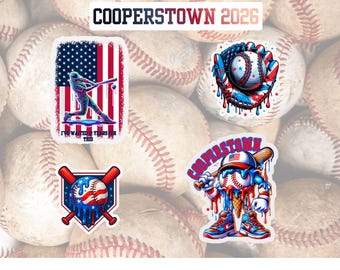 Honkbalsticker Cooperstown/teamcadeau/honkbalsticker