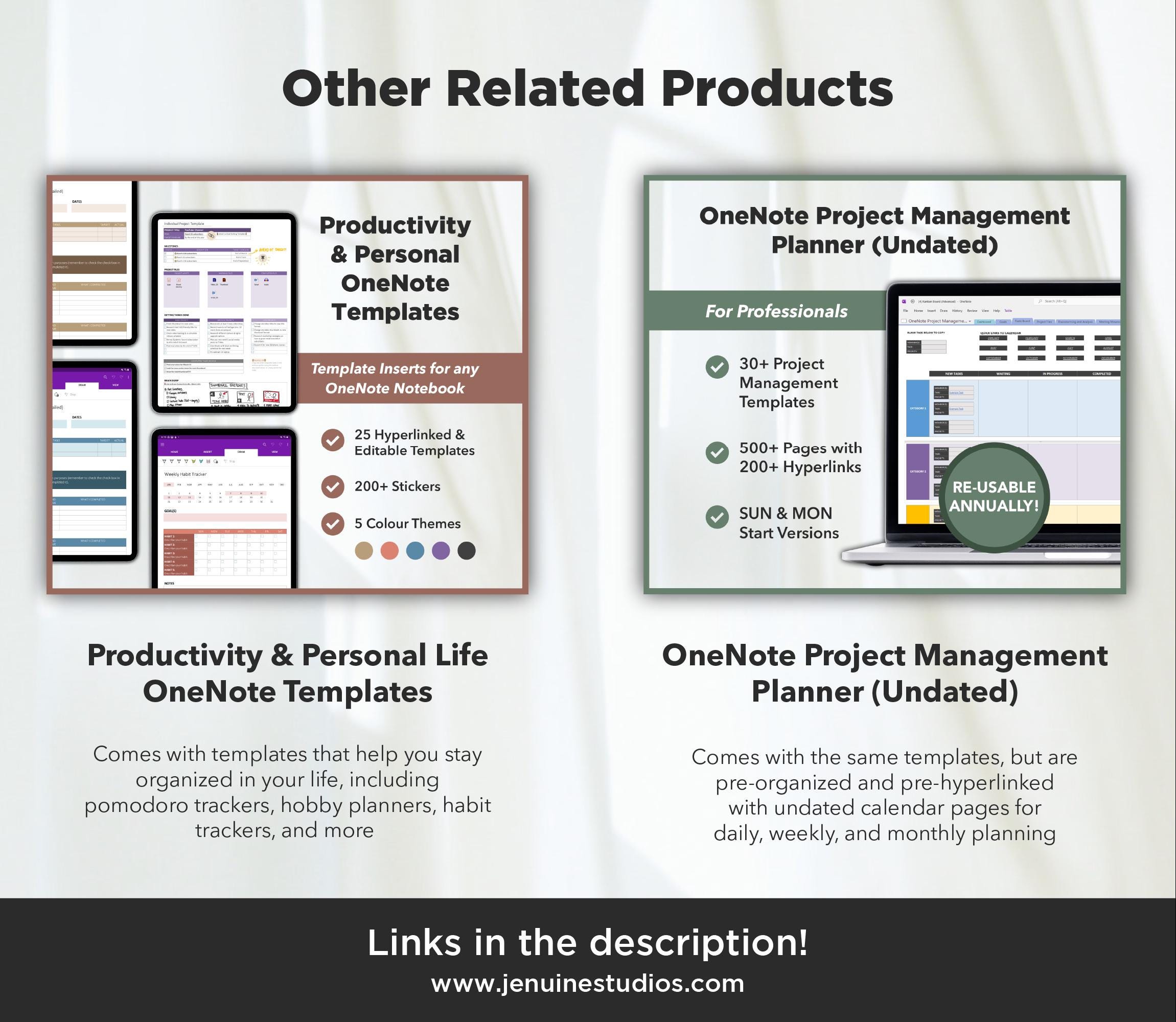 Order Management Onenote Template Project Management Onenote Templates Pack, Business Planner Work ...
