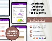 Student Planner OneNote Templates Pack, One Note Academic Templates, Study Planner, College Planner, Student Digital Planner Templates