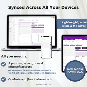 Planejador OneNote 2026 | Modelo de Calendário OneNote, Planejador Digital com Hiperlinks imagem 4