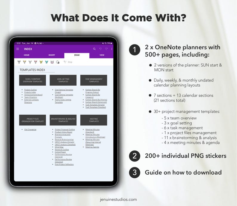 Project Management OneNote Planner (Undated) zdjęcie 9