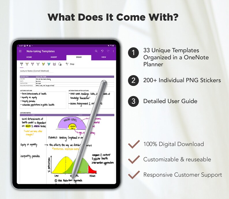 Student Planner Onenote Templates Pack One Note Academic Etsy