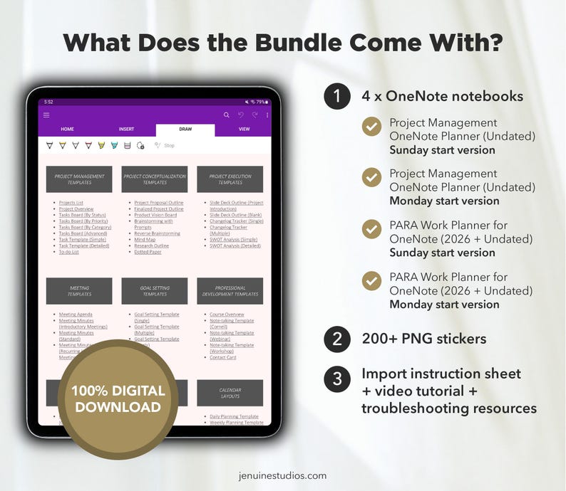 Ultimate 2026 Business Onenote Planners Bundle | Work Planner, Project ...