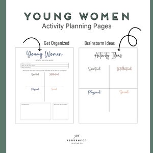 Activiteitenplanner jongevrouwen 2025 Come Follow Me, jongevrouwen, planners jongevrouwenpresidium, planner wederzijdse activiteiten, LDS Mutual