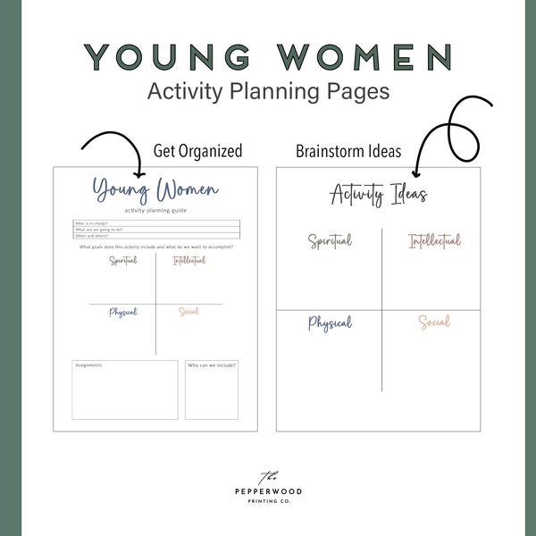Young Women 2024 Come Follow Me Activity Planner, Young Women, Young Women Presidency Planners, Mutual Planner, I am a disciple of Christ