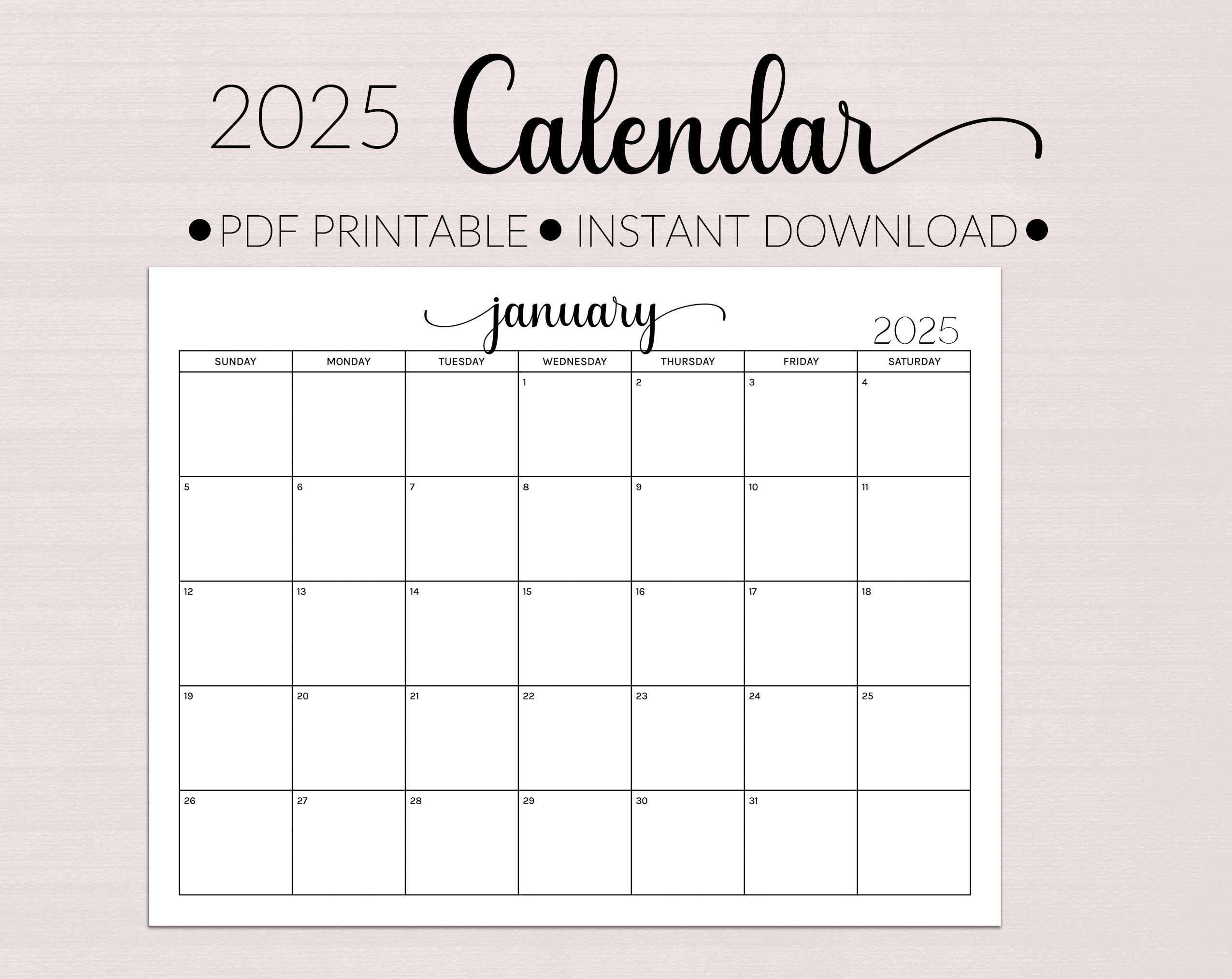 2025 Monthly Printable Planner Landscape Monthly Planning 2025 Monthly Printable Planner Landscape Monthly Planning