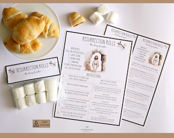 Recept voor opstandingsbroodjes, paasactiviteit (digitale download)
