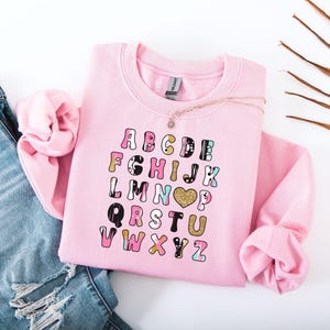Valentine Teacher Png, Valentine Alphabet I Love You Png, Teacher png, Pre-K Teacher Shirts png, Kids Valentines Png, Brushstroke Designs