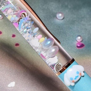 Kawaii Character Cinnamon Roll Float Pen | Stationary Writer Gift | Refillable Ink | Free Ink Refill
