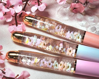 Sakura Blossom Snowglobe Pen: Japanese Cherry Blossom Fidget Toy