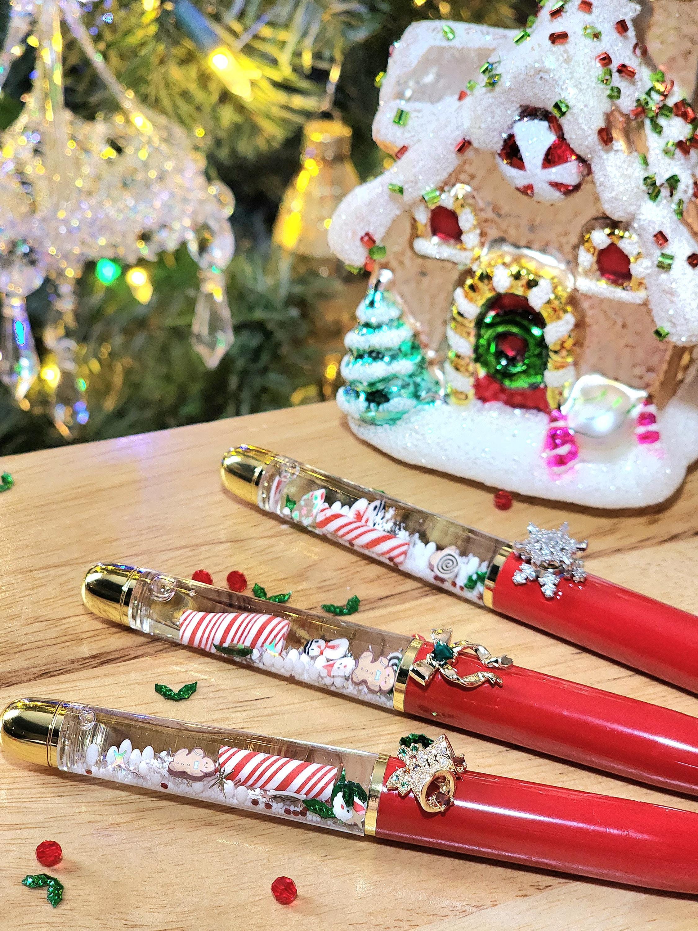 48 Pièces Stylos à Bille De Noël 12 Styles - Stylo Rétractable Père Noël Renne Bonhomme De Neige Pour Fêtes