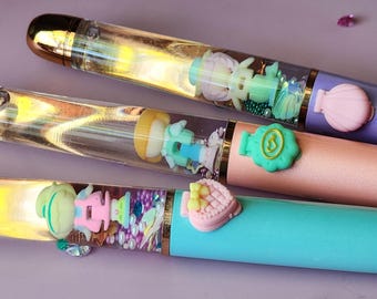 Vintage Toy Doll Float Pen: 80s 90s Nostalgia, Refillable Ink, Gift Box