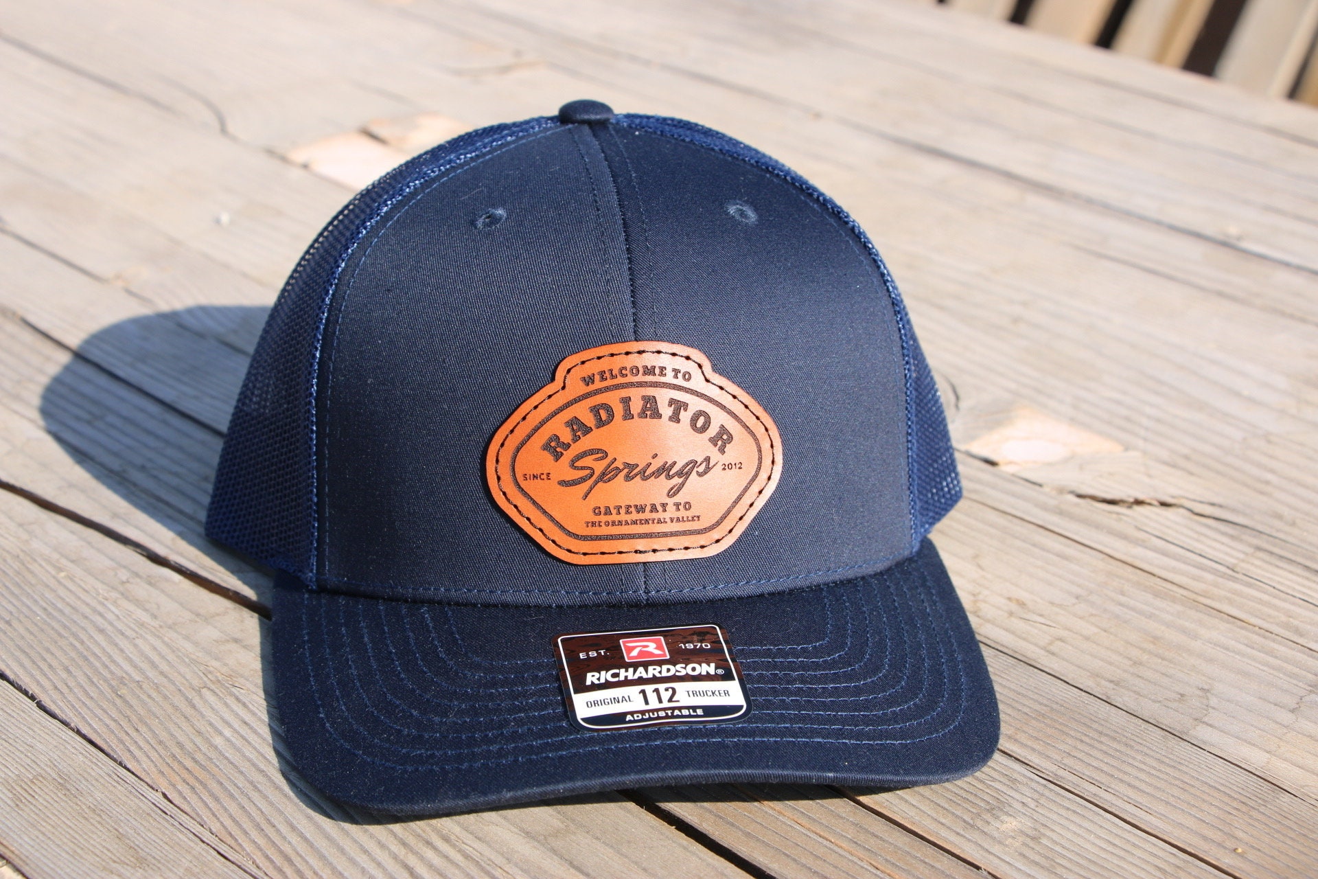 Pf Radiator Ranch Hat Radiator Springs Leather Patch Hat | Leather Patch Hats | Men Carsland ...