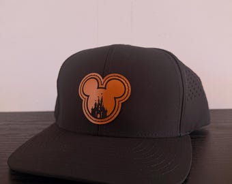 Bomber Hydro Mickey Mouse Leather Patch Hat | Disney Hats | Disney Gifts | Leather Patch Hat | Mickey Ears | Disneyland hats | Mickey Mouse