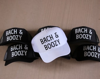 Custom 7 PACK trucker hat cap | Bach party hats | bridesmaids hats | girls trip gifts | wedding gift hats | spring break hats | custom hats