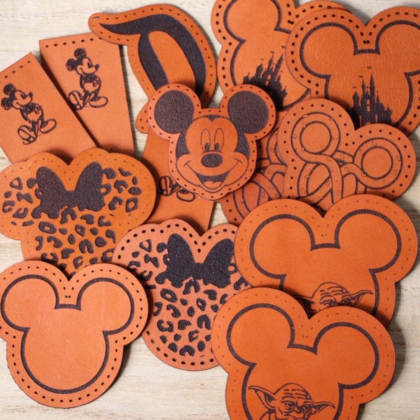 Disney Leather Patch | Disney Gift | Disney Patch | Mickey Mouse Patch | Disney Patches | leather Mickey Mouse patch | Denim jacket patches
