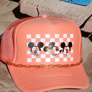 Mickey Mouse Hat | mouse ears | Disney hats for dad | vacation hats | Neutral Disney hats | neautral check | Disneyland hats | park gear