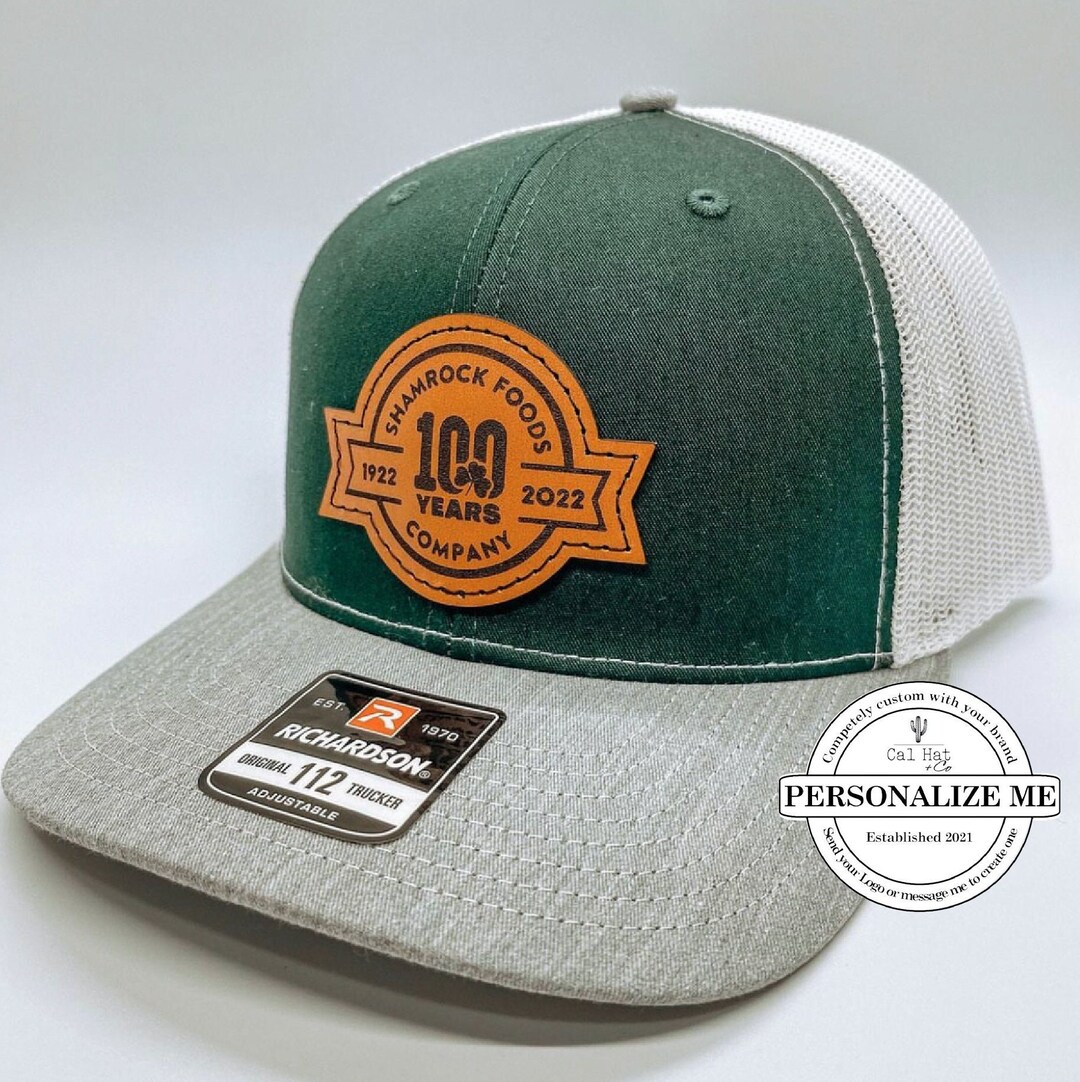 Personalized Hats Leather Patch Hat Custom Leather Tags Etsy