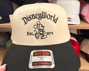 Disneyworld Hat | mouse ears | Disney hats for dad | vacation hats | Neutral Disney hats | neautral check | Disneyland  hats | park gear |