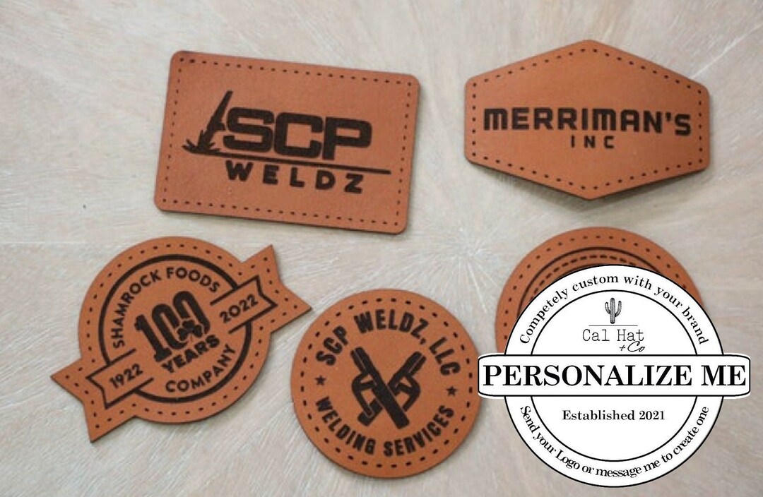 Custom Leather Patches Custom Engraved Leather Patches - Etsy