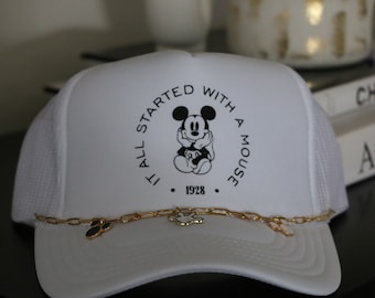 Mickey Mouse Hat | mouse ears | Disney hats for dad | vacation hats | Neutral Disney hats | neautral check | Disneyland hats | park gear