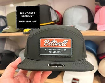 Custom Leather Patch Hat | Business Logo Moisture Wicking Cap