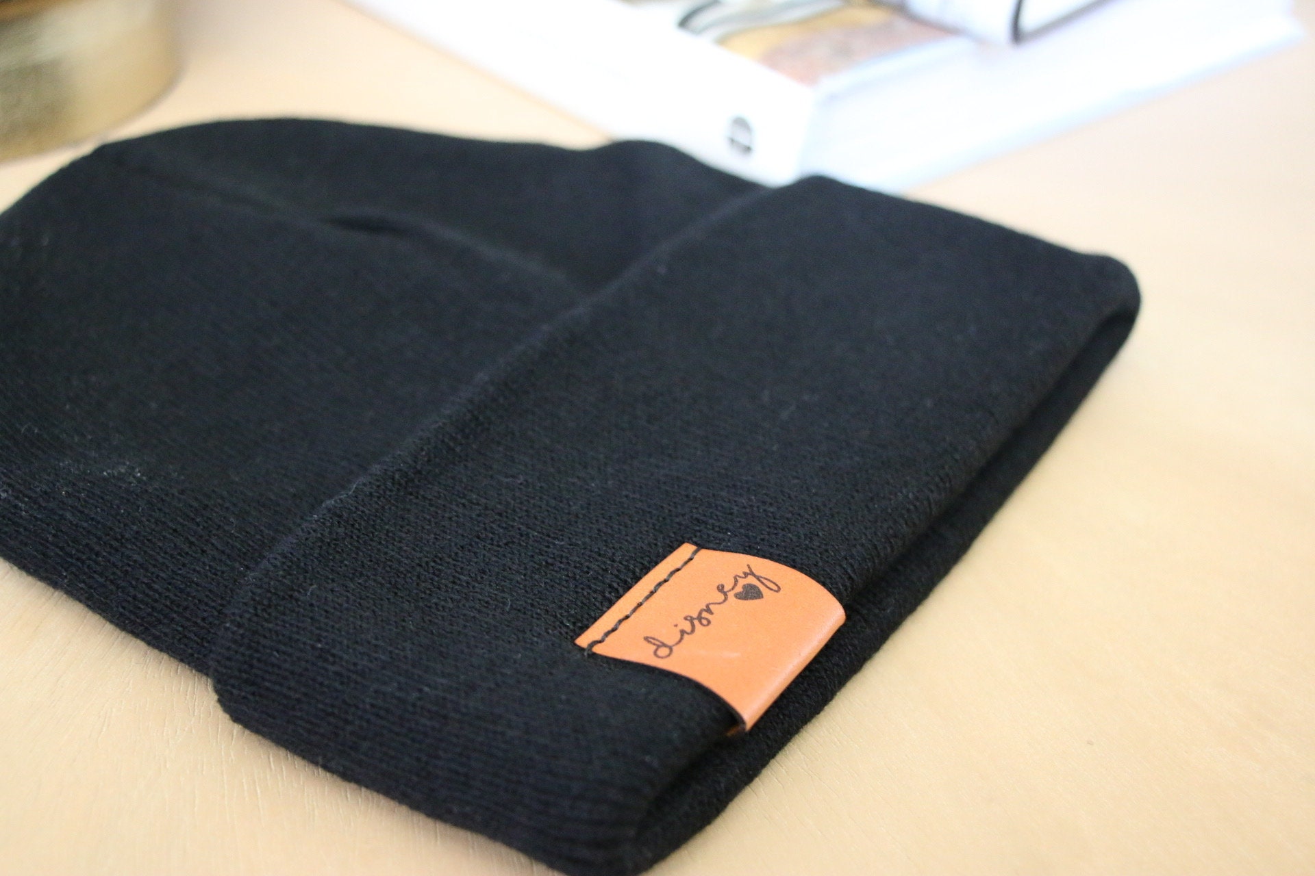 Disney Leather Patch Beanie | Leather Patches | Mickey Mouse  display picture 1