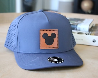 YOUTH Blackhawk Hydro Mickey Mouse Leather Patch Hat | Disney Hats | Disney Gifts | Leather Patch Hat | Mickey Ears | Disneyland hats