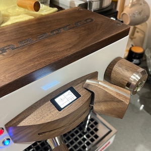 Walnut Wood Kit for La Marzocco Linea Mini Integrated Timer