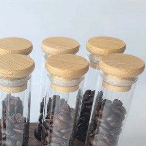 Walnut Caddy 20g Coffee Beans Storage / Tube/ Cellar / Vial / Vault Single Dosing image 6