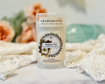 Handmade, Natural Deodorant, Baking Soda Free, Sensitive Skin, Aluminum Free, Fragrance Free