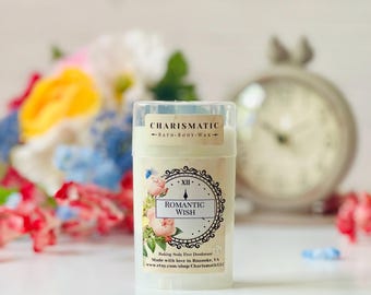 Romantic Wish, Handmade, Natural Deodorant, Baking Soda Free, Sensitive Skin, Aluminum Free
