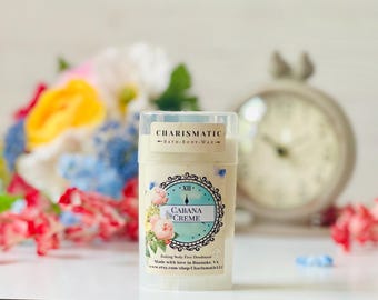 Cabana Creme, Handmade, Natural Deodorant, Baking Soda Free, Sensitive Skin, Aluminum Free