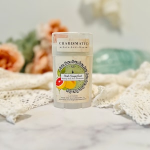 Pink Grapefruit, Handmade, Natural Deodorant, Baking Soda Free, Sensitive Skin, Aluminum Free, Essential Oils