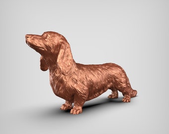 Long Haired Dachshund STL File 3D Print Model V2
