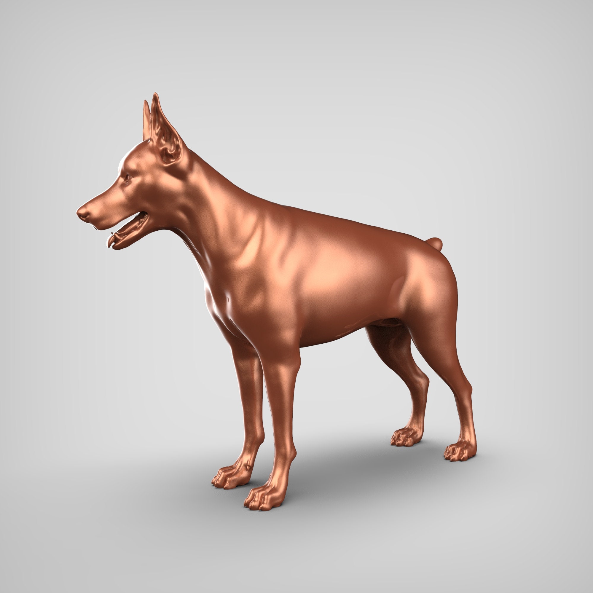 1pc Simulation Doberman Pinscher Animal Model Posture Standing