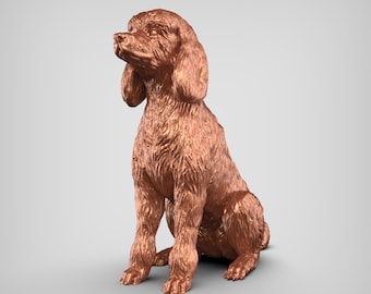 Large Poodle STL File 3D Print Model V2