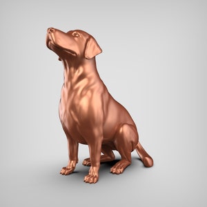Labrador Retriever STL File 3D Print Model Pose 02