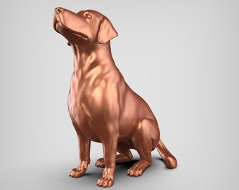 Labrador Retriever STL File 3D Print Model Pose 02