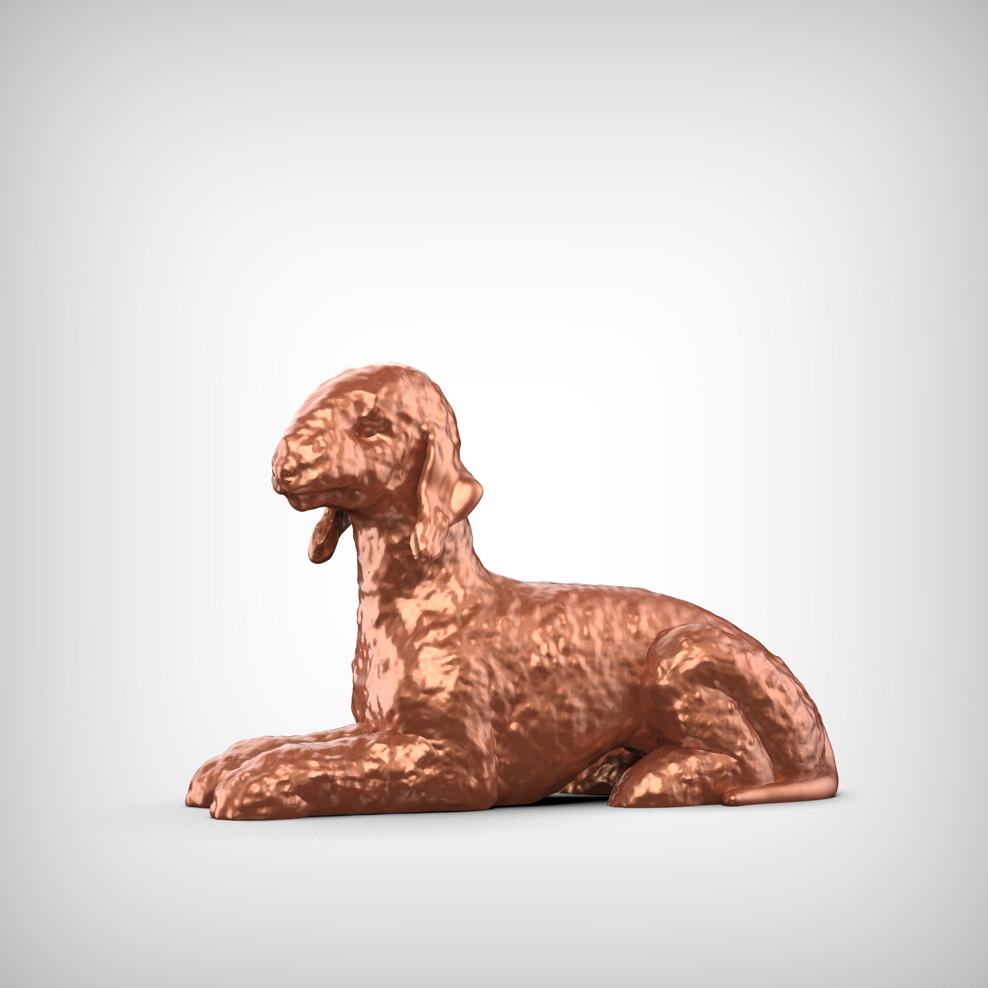 Bedlington Terrier 3D Print Model Pose 08