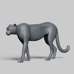 Cheetah STL-bestand 3D Print Model Pose 03