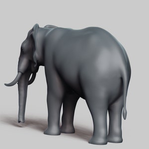 Elephant STL File 3D Print Model Pose 01 - Etsy