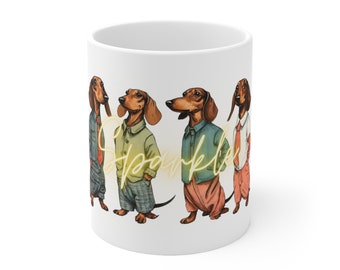 Dackel Liebhaber Kaffebecher, Bedruckte Tasse für Hundeliebhaber, Dackel Design, Hundemama, Kaffeetasse mit Dackeldesign, Geschenk