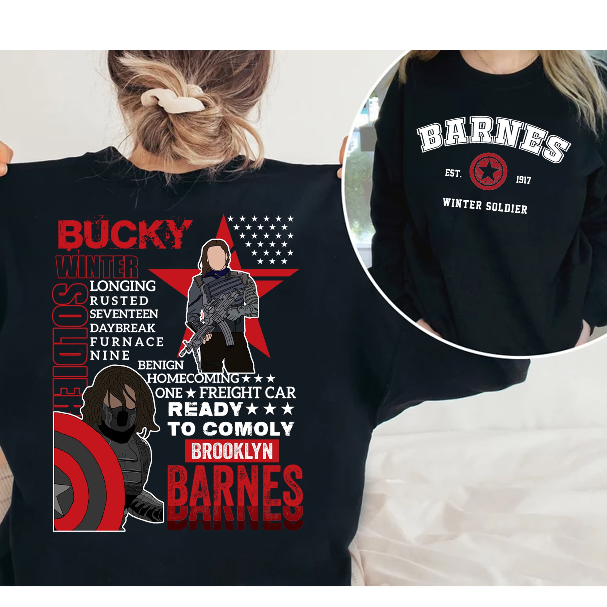 Discover Bucky Barnes Double Sides Sweatshirt