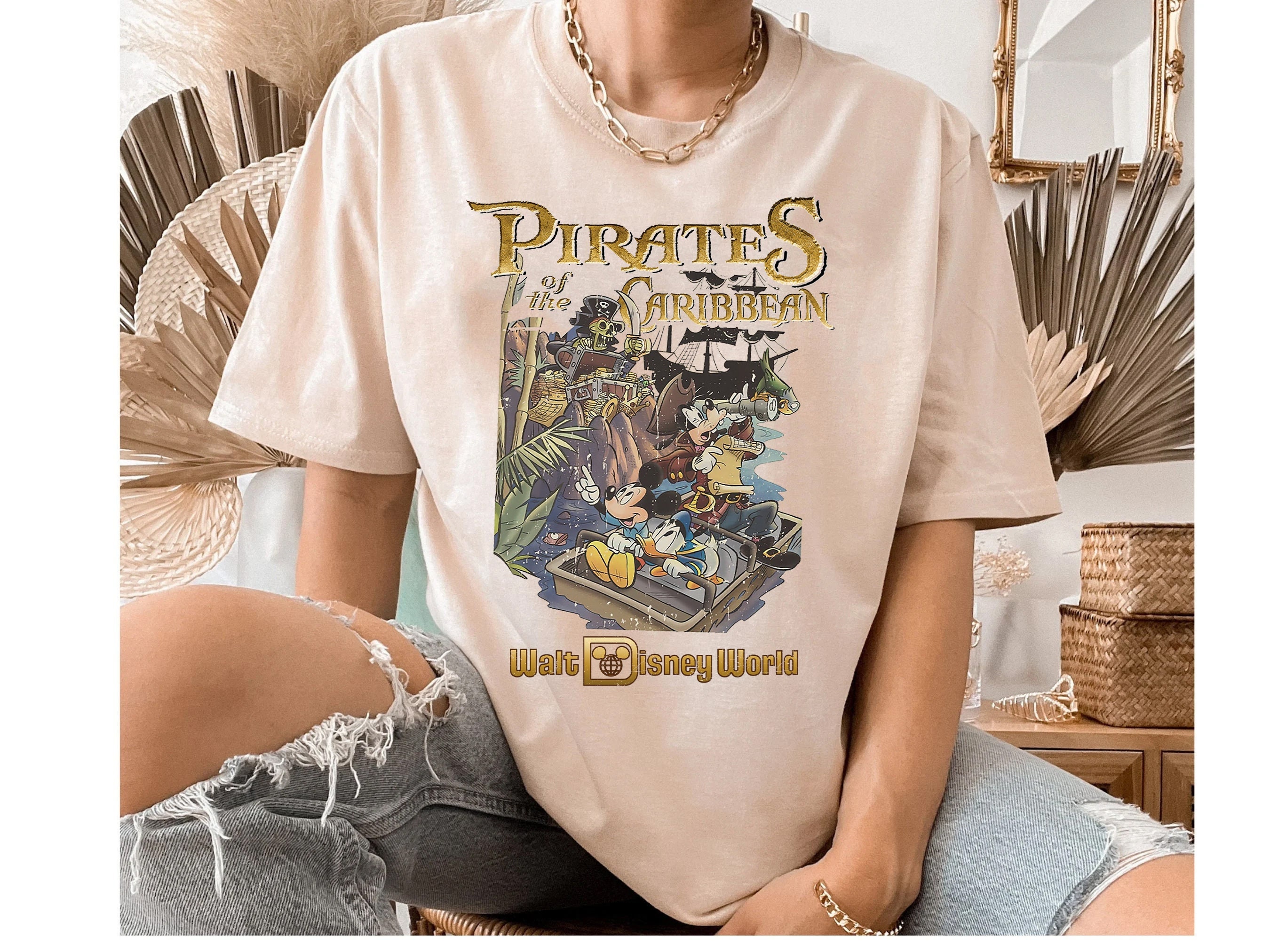Vintage Disney Pirates Of The Caribbean Shirt, Disney Pirates Shirt  Designed & Sold By Tring Tee