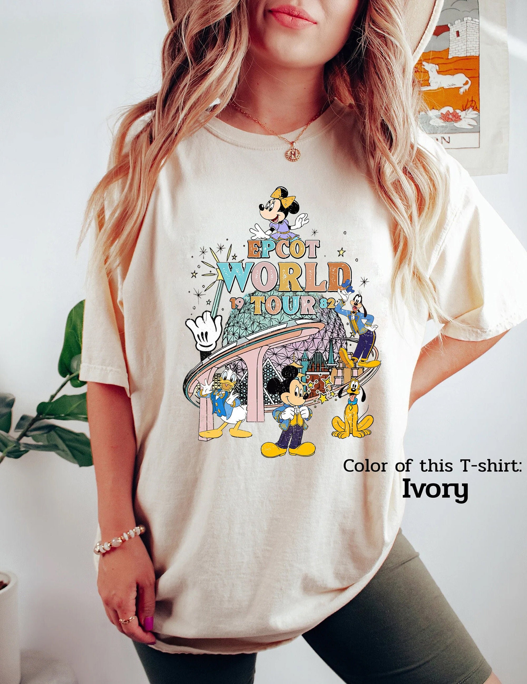 Discover Disney Epcot Comfort Color Shirt, Mickey And Friends Epcot Shirt