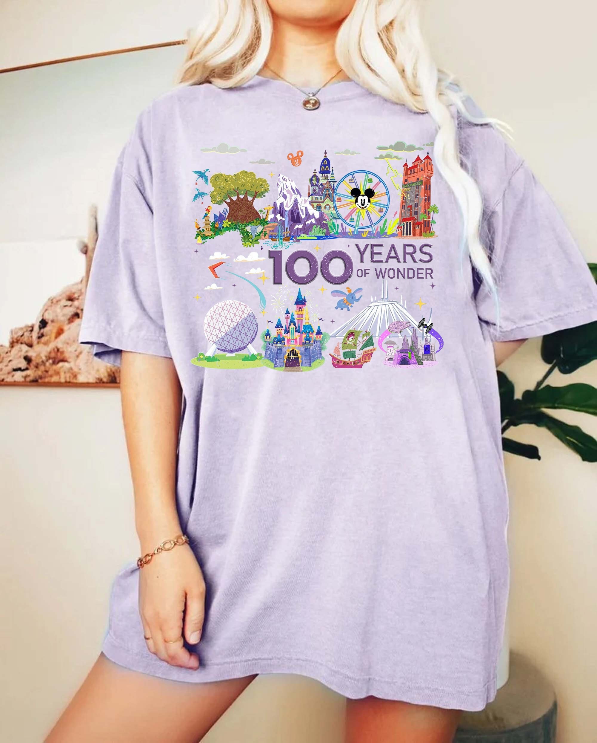 Discover 100 Years Of Wonder Comfort Color Shirt, Mickey and Friends Shirt