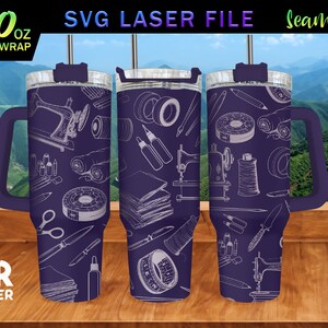 Crafting Laser Engraved Full Wrap Design for 40 Oz Tumbler, Craft SVG ...